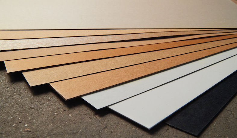 Badger Paperboard’s array of AP sheets.