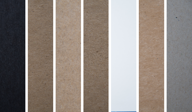 Different chipboard substrates offered by Badger Paperboard